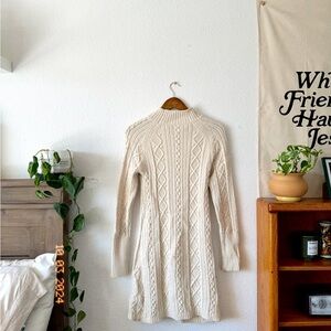 Cream knitted sweater Dress